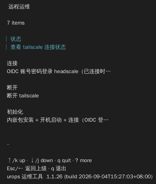 远程运维菜单