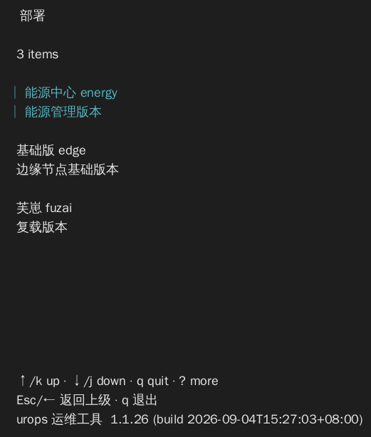 部署菜单